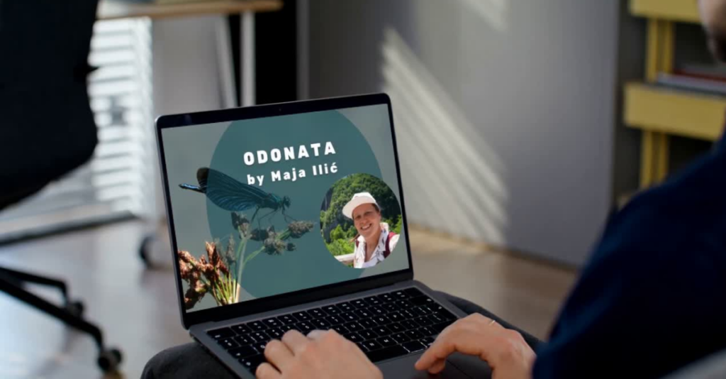 Maja predavanje mockup na laptopu